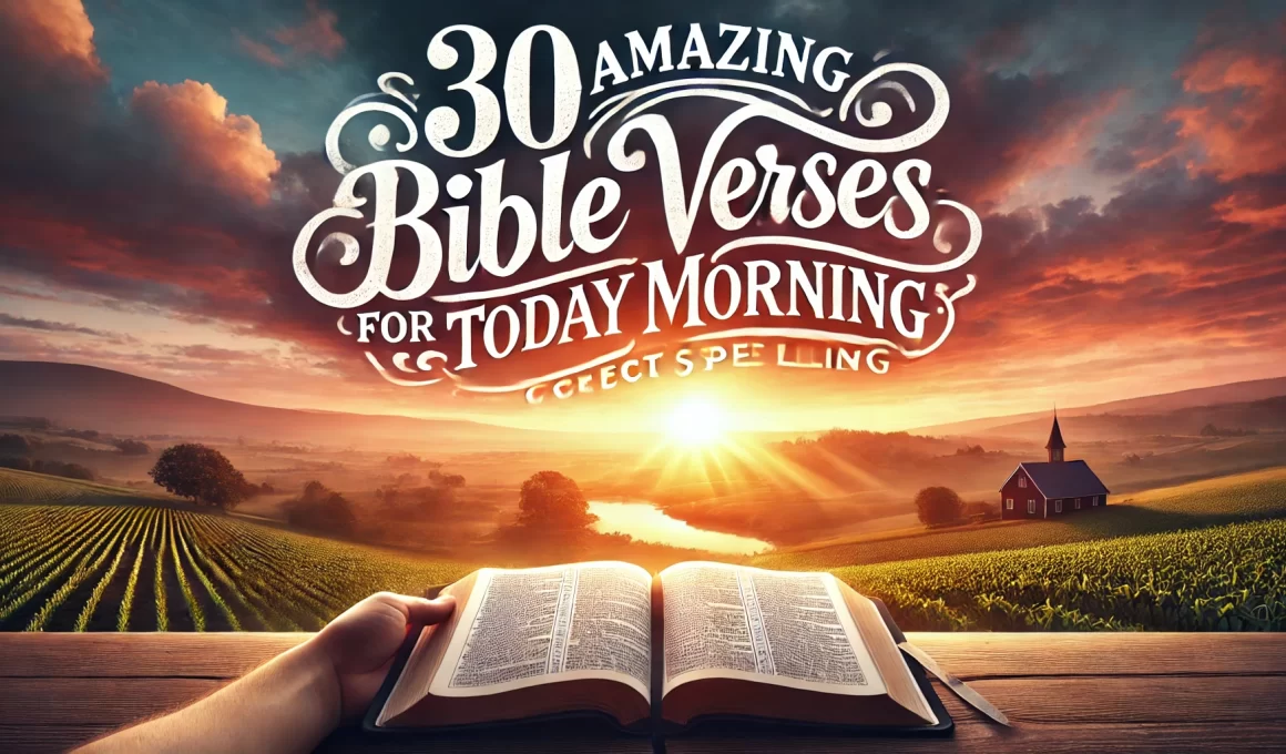 30 Amazing Bible Verses for Today Morning 2025