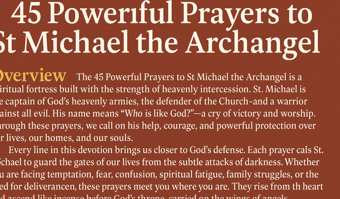 45 Powerful Prayers to St Michael the Archangel 1 45 Powerful Prayers to St Michael the Archangel 2025