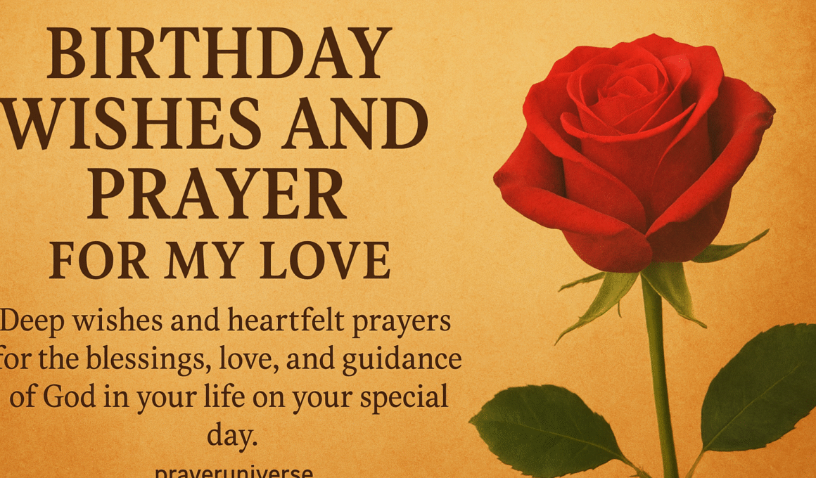 20+ Touching Birthday Wishes and Prayer for My Love with Scriptures 2026