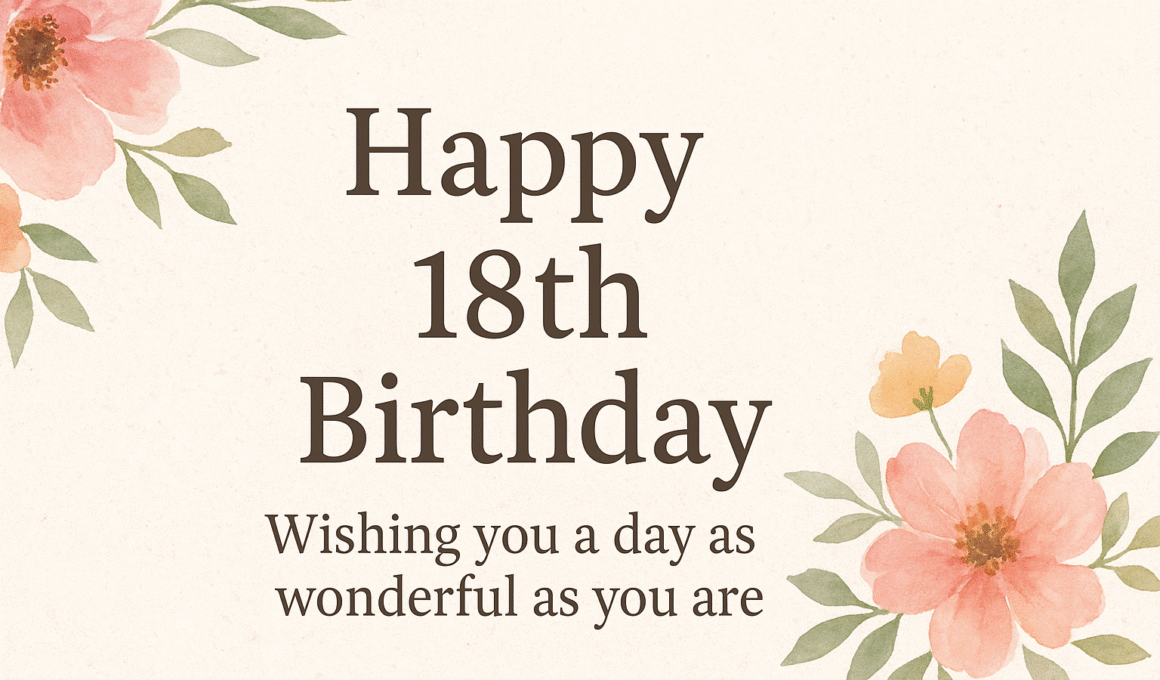 20+ Amazing 18th Birthday Wishes for Girl 2026